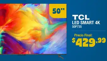 TCL LED SMART 4K 50P735 50"