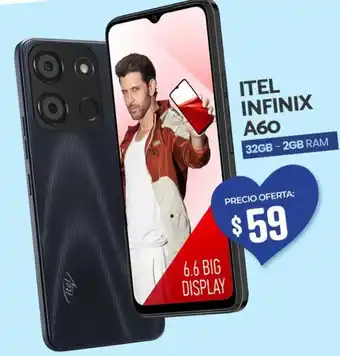Novicompu ITEL INFINIX A60 32GB-2GB RAM oferta