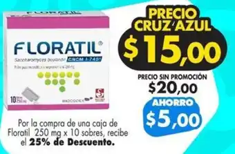 Farmacias Cruz Azul Floratil 250 mg x 10 sobres oferta