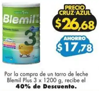 Farmacias Cruz Azul Blemil Plus 3 x 1200g oferta