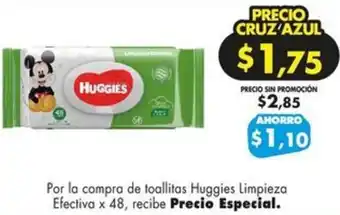 Farmacias Cruz Azul Huggies Limpieza Efectiva x 48 oferta