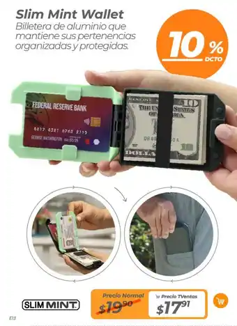 TVentas Slim Mint Wallet oferta