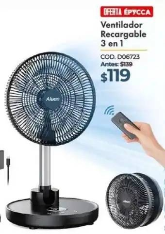 Pycca Ventilador Recargable 3 en 1 oferta