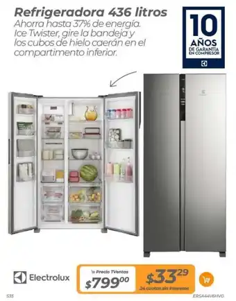 TVentas Electrolux Refrigeradora 436 litros oferta
