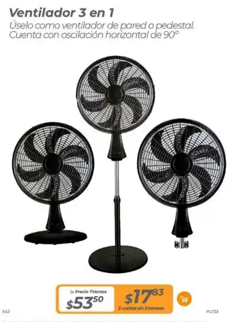 TVentas Ventilador 3 en 1 oferta