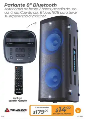 TVentas Parlante 8" Bluetooth oferta