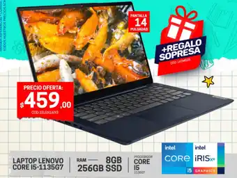 Novicompu LAPTOP LENOVO CORE I5-1135G7 RAM 8GB 256GB SSD oferta