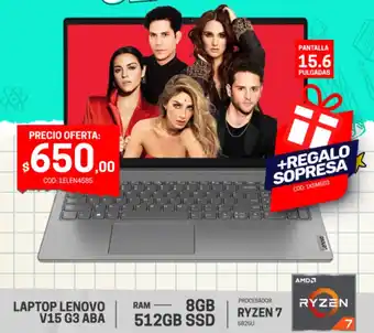 Novicompu LAPTOP LENOVO V15 G3 ABA RAM 8GB 512GB SSD oferta