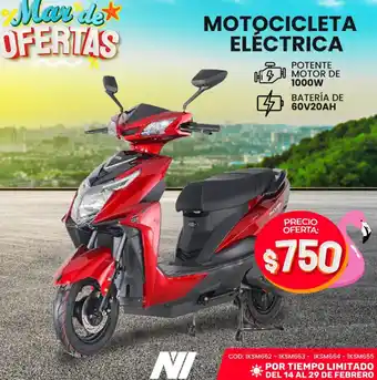 Novicompu MOTOCICLETA ELÉCTRICA oferta