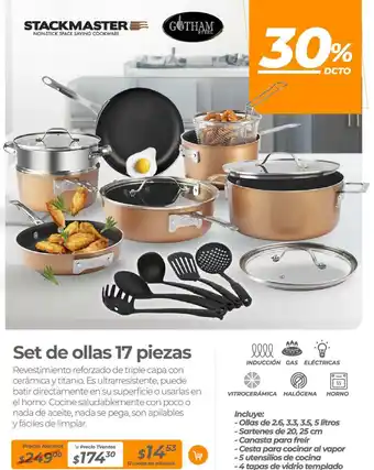 TVentas STACKMASTER Set de ollas 17 piezas oferta