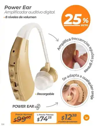TVentas Power Ear Amplificador auditivo digital oferta