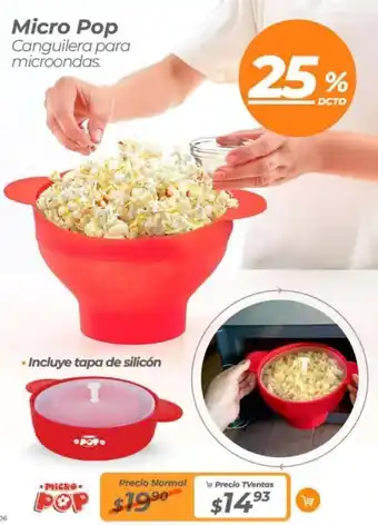TVentas Micro Pop Canguilera para microondas oferta