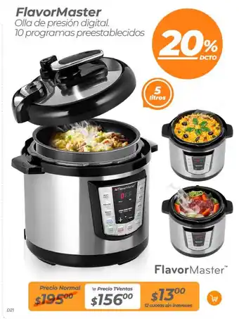 TVentas FlavorMaster oferta