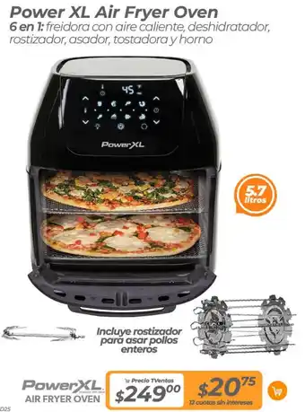 TVentas Power XL Air Fryer Oven 6 en 1 oferta