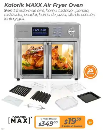 TVentas Kalorik MAXX Air Fryer Oven 9 en 1 oferta