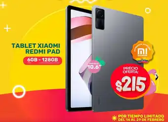 Novicompu TABLET XIAOMI REDMI PAD 6GB - 128GB oferta