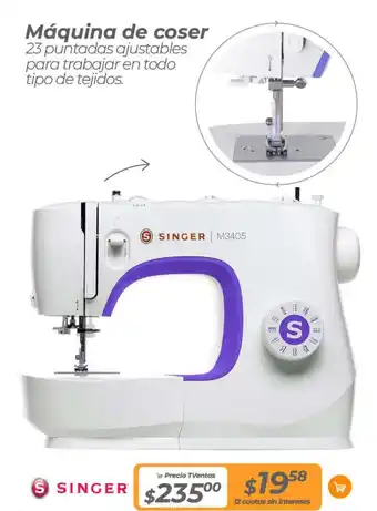 TVentas SINGER Máquina de coser oferta