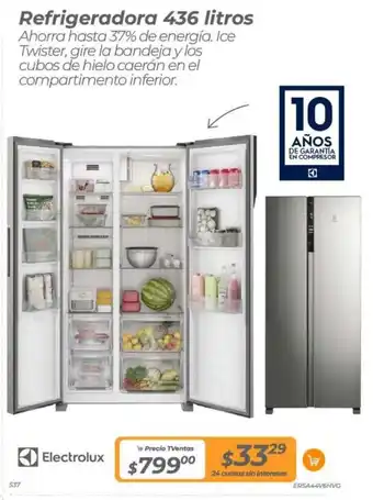 TVentas Electrolux Refrigeradora 436 litros oferta