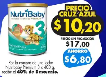 Farmacias Cruz Azul Nutribaby Premium 3 x 400g oferta