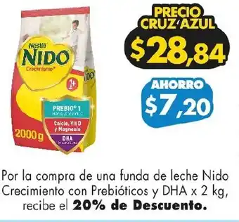 Farmacias Cruz Azul Nido Crecimiento con Prebióticos y DHA x 2kg oferta