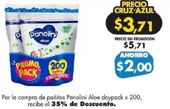 Farmacias Cruz Azul Panolini Aloe doypack x 200 oferta