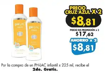 Farmacias Cruz Azul PH-LAC infantil x 225 ml oferta