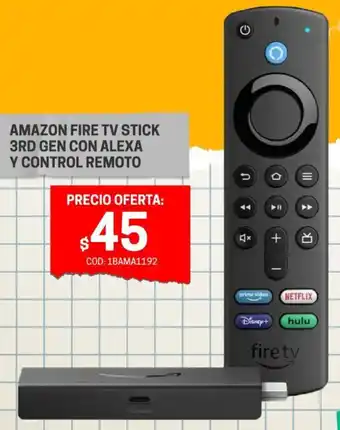 Novicompu AMAZON FIRE TV STICK 3RD GEN CON ALEXA Y CONTROL REMOTO oferta