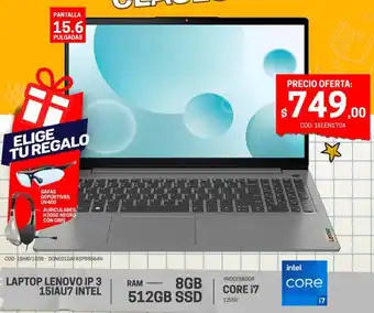 Novicompu LAPTOP LENOVO IP 3 15IAU7 INTEL oferta