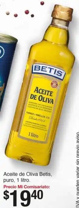 Mi Comisariato Aceite de Oliva Betis, puro 1 litro oferta