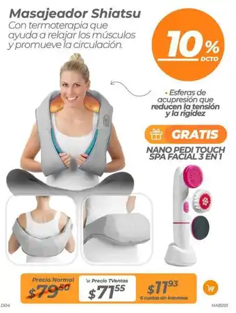 TVentas Masajeador Shiatsu oferta