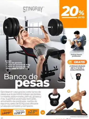 TVentas Banco de pesas oferta