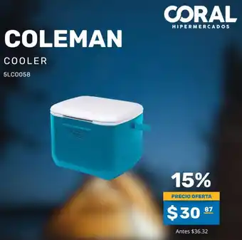 Coral Hipermercados COLEMAN COOLER oferta