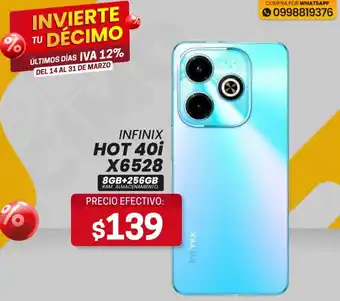 Novicompu INFINIX HOT 40i X6528 8GB+256GB oferta