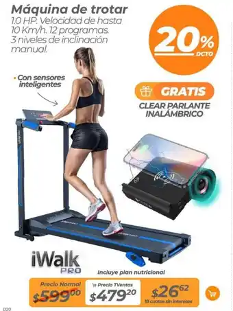 TVentas iWalk PRO Máquina de trotar oferta
