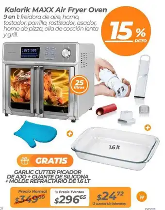 TVentas Kalorik MAXX Air Fryer Oven oferta