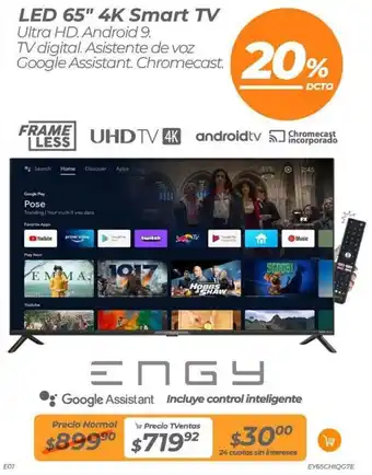 TVentas ENGY LED 65" 4K Smart TV oferta