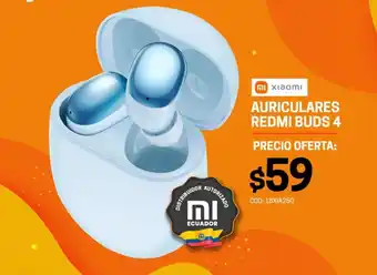 Novicompu AURICULARES REDMI BUDS 4 oferta