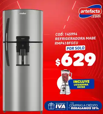 Artefacta REFRIGERADORA MABE RMP418FGEU oferta