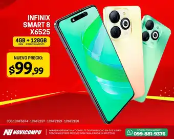 Novicompu INFINIX SMART 8 X6525 4GB + 128GB oferta