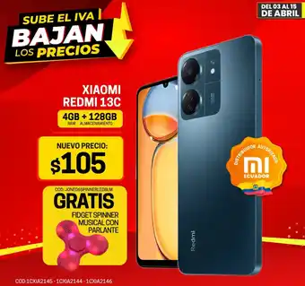 Novicompu XIAOMI REDMI 13C 4GB + 128GB oferta