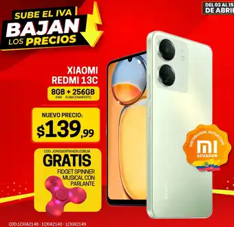 Novicompu XIAOMI REDMI 13C 8GB + 256GB oferta