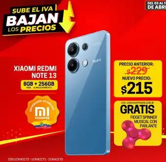 Novicompu XIAOMI REDMI NOTE 13 8GB + 256GB oferta