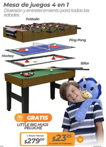 TVentas Mesa de juegos 4 en 1 oferta