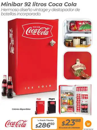TVentas Minibar 92 litros Coca Cola oferta
