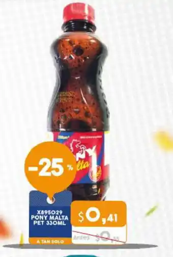 Coral Hipermercados Pony Malta Pet 330ml oferta