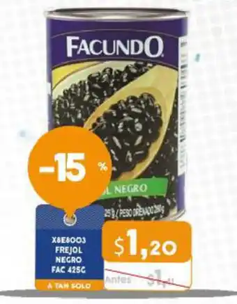 Coral Hipermercados Frejol Negro FAC 425g oferta
