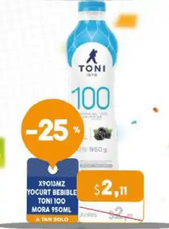 Yogurt Bebible Toni 100 Mora 950ml