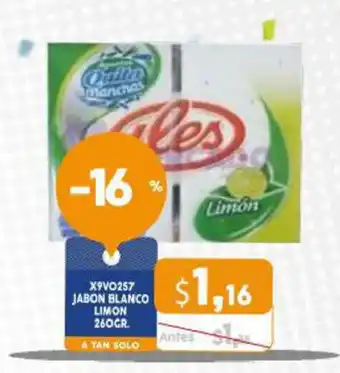 Coral Hipermercados Jabon Blanco Limon 260gr oferta