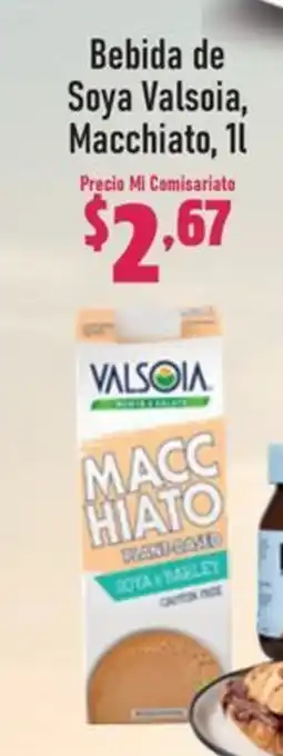 Mi Comisariato Bebida de Soya Valsoia, Macchiato, 1L oferta