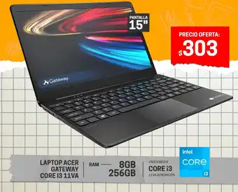Novicompu LAPTOP ACER GATEWAY CORE 13 11VA 8GB 256GB oferta